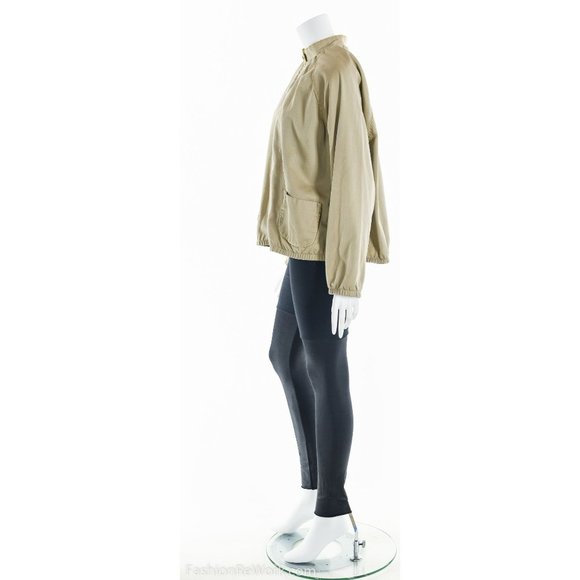 Vintage Bomber Jacket,  Beige Bomber Coat, Light Brown Jacket, Lightweight Jacke - Picture 7 of 9